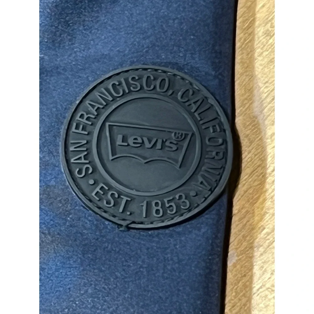 Levi Strauss Mens Navy Blue‎ Sherpa Lined Hooded Softshell Bomber Jacket L